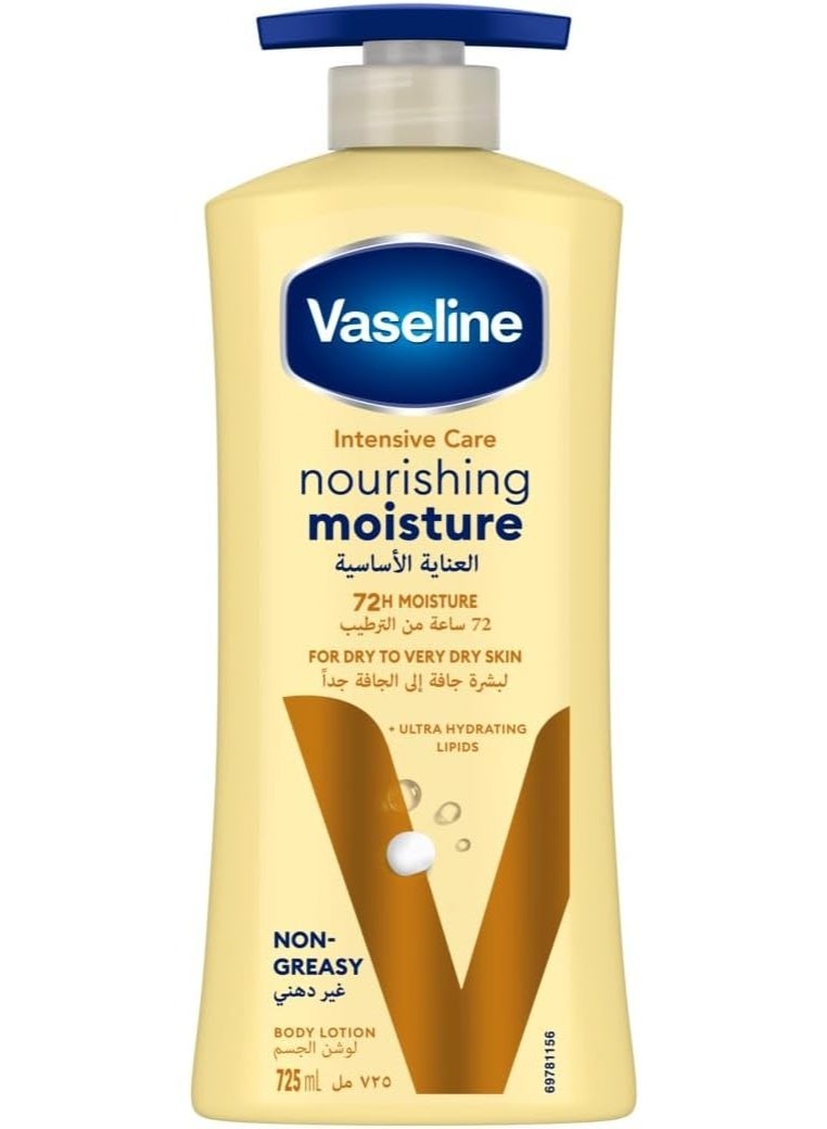 Vaseline Intensive Care Body Lotion, with Pure Oat extracts, Essential Healing, Moisturising Lotion for Dry Skin and hands, 725ml - Image 1